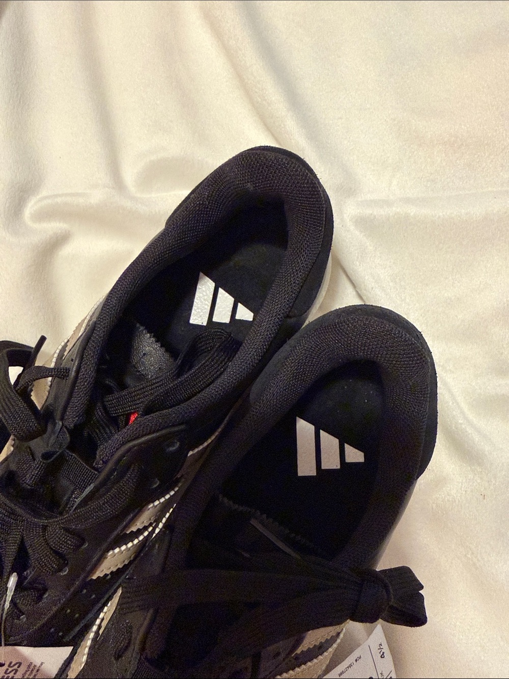 adidas Velosamba Lea Black with Beige Stripes Sneakers - Picture 4 of 7